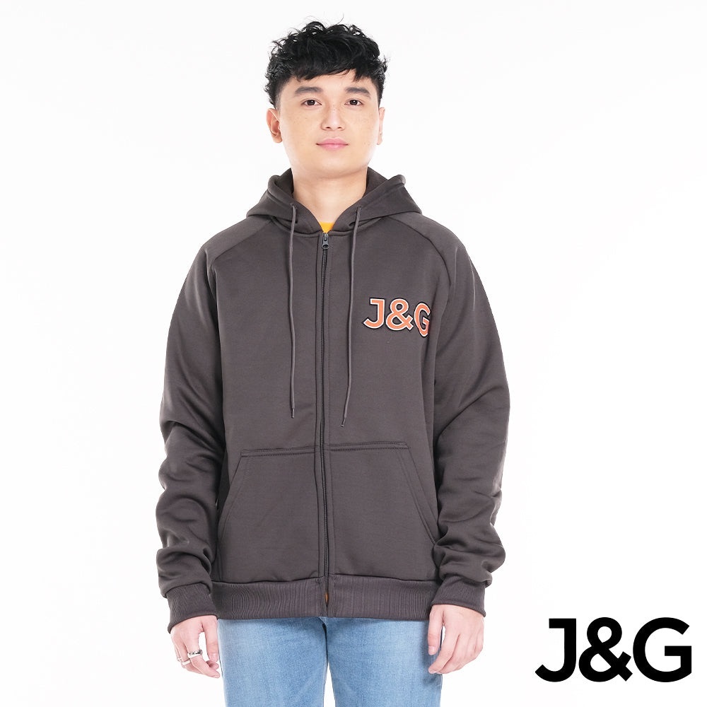 JAG J&G Black Zip-Up Hoodie Sweatshirt
